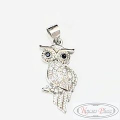 Ezüst bagoly medál cirkónia kővel
