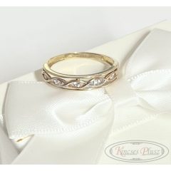 14 karátos foglalt karikagyűrű