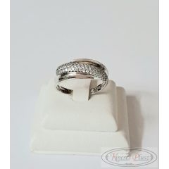 14 karátos fehér arany foglalt gyűrű