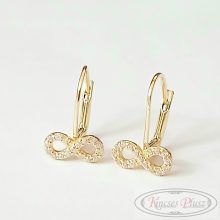 14K Arany Végtelen nyolcas fülbevaló 