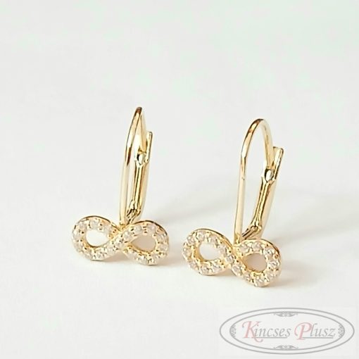 14K Arany Végtelen nyolcas fülbevaló 