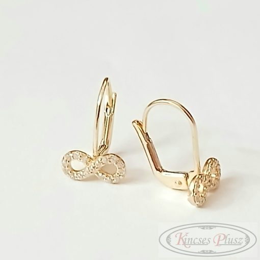 14K Arany Végtelen nyolcas fülbevaló 