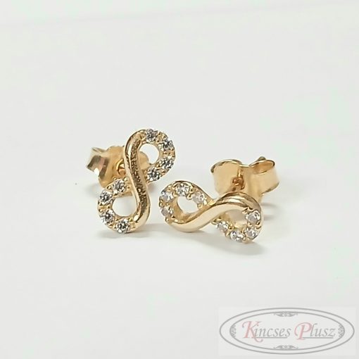 14K Arany végtelen nyolcas Stekkeres fülbevaló 