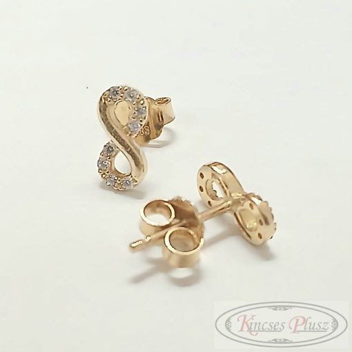 14K Arany végtelen nyolcas Stekkeres fülbevaló 