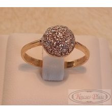 arany gyűrű köves kerek 56-os méret