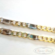 Arany lánc férfi fehér-sárga 55cm