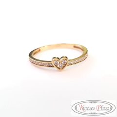 Arany gyűrű szív 56'