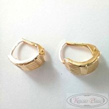 Arany fülbevaló patent záras vésett