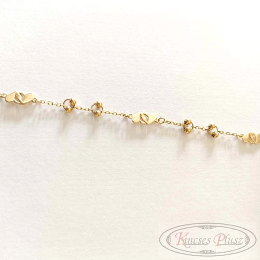 Arany karlánc szvecskés 19cm