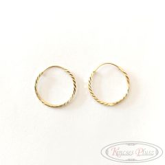 Arany fülbevaló karika 2,1cm átmérő