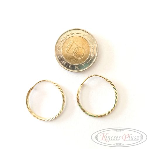 Arany fülbevaló karika 2,1cm átmérő