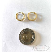 Arany fülbevaló karika köves