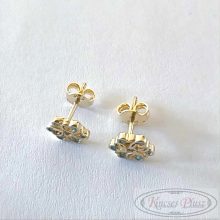 Arany fülbevaló stiftes virág