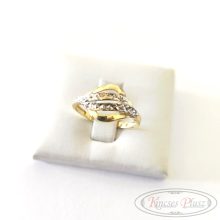 Arany gyűrű 61' fehér-sárga