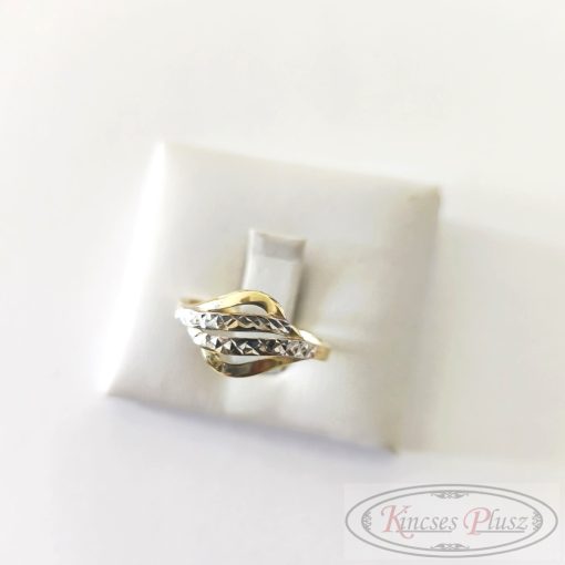 Arany gyűrű 61' fehér-sárga