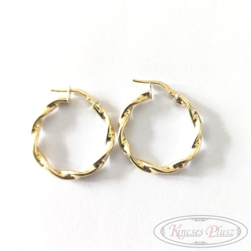 Arany fülbevaló karika cssavart 2,5cm átmérő